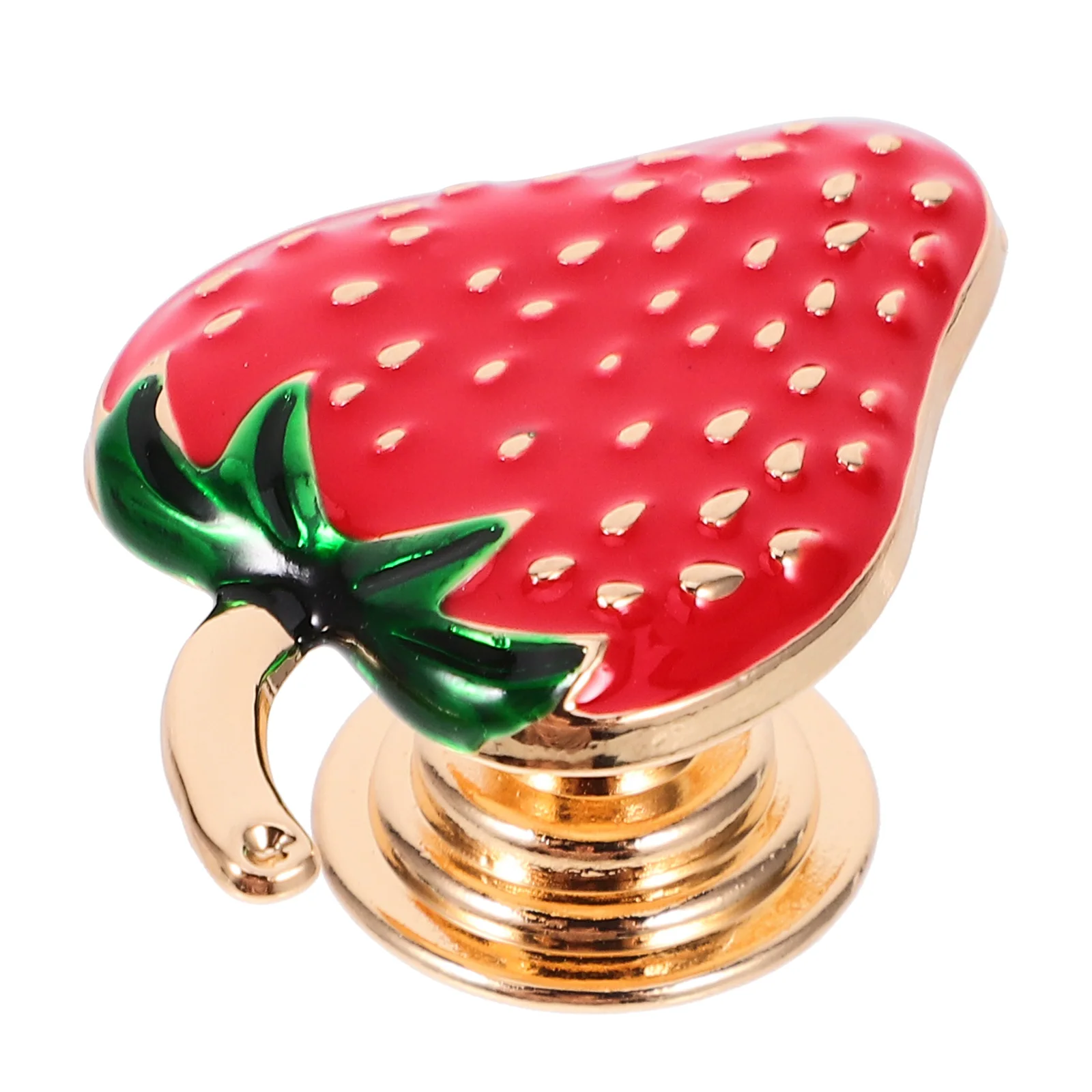 

Zinc Alloy H 4MM Red Oil Strawberry Single Hole Knob for Cabinet Drawer Door Furniture Hardware Small Size Lightweight Easy