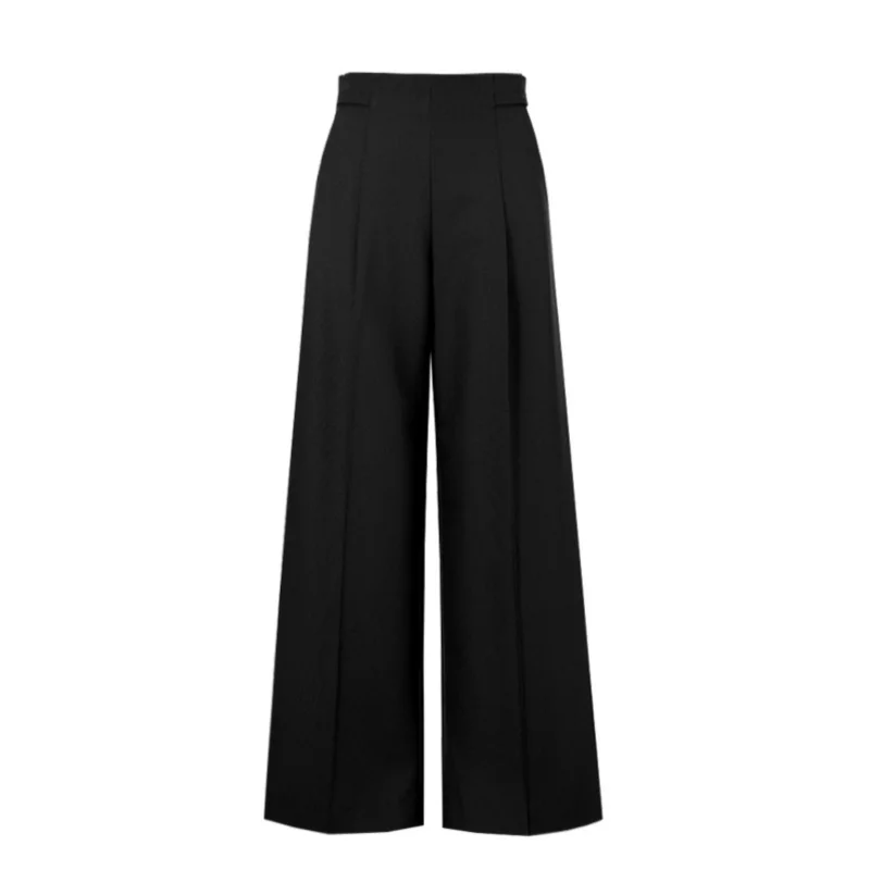 Ankela بدلة حمراء بنطال ذو قصة أرجل واسعة للنساء لخريف وشتاء 2024 سروال تنظيف مستقيم جديد متقدم من Sentong Qin #5