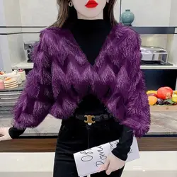 Fashion Tassel Korean Blouse Autumn Winter Fake Two Pieces Patchwork Women's Clothing Solid Color Casual Half High Collar Shirt