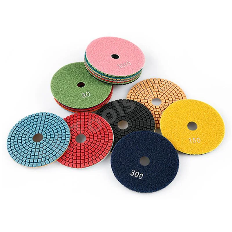 Conjunto Polegada Almofadas de Polimento Diamante Molhado para Pedra Granito Concreto Mármore Polimento Discos Moagem Conjunto Ferramentas Abrasivas 13 Peças