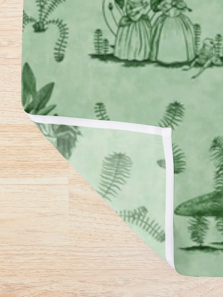 Frog Toile (Green on green) Shower Curtain Waterproof Bathroom Shower Waterproof Shower Curtain