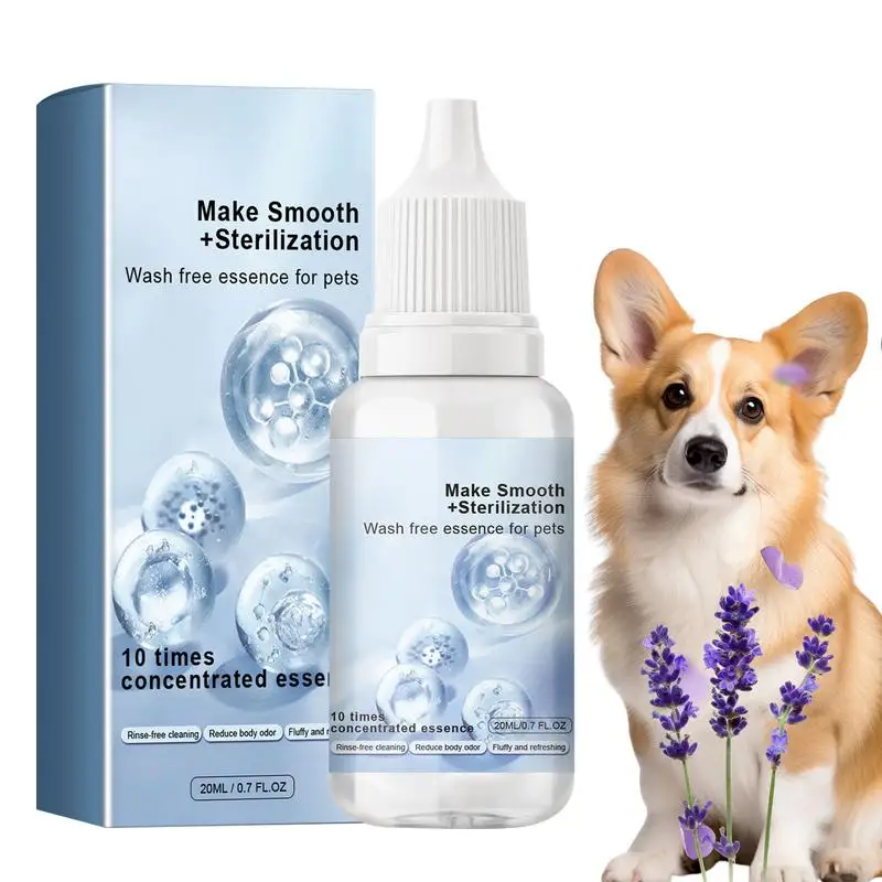 Pet Wash Free Essence Dog Body Wash Hair Softening Removing Dirts Mites Deodorizing Reduce Itching Moisturizing