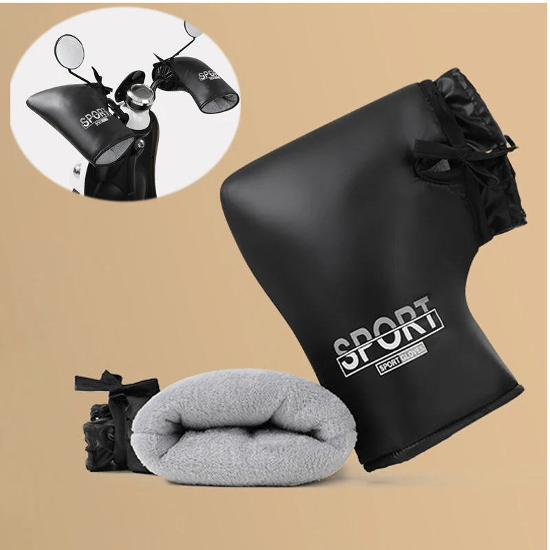 

Motorcycle Handlebar Muffs Gloves Windproof Waterproof Mitts Snowmobile Scooter ATV Motorbike Handle Grip Gloves E-bike Cycling