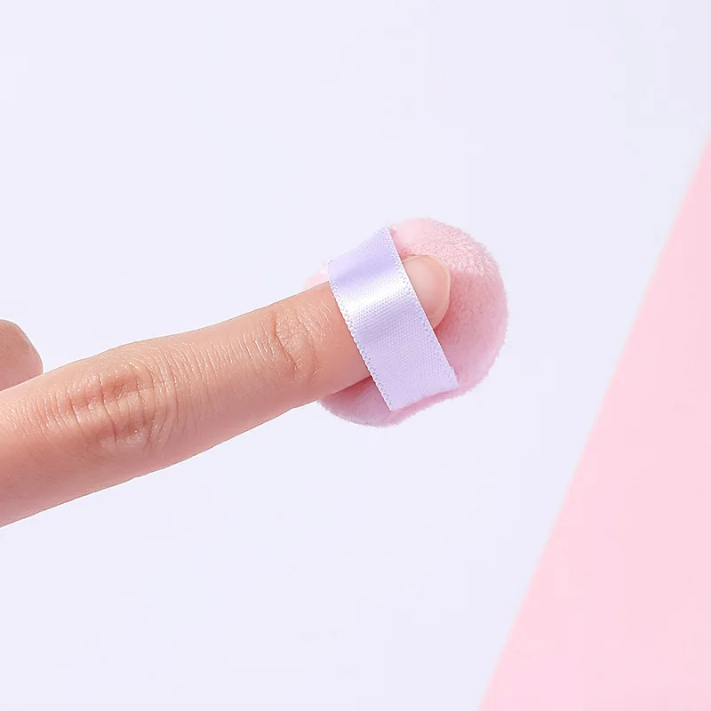 3/4/6 個ミニフィンガーパフディテールメイクアップスポンジフェイスファンデーションパウダーコンシーラークリームパフ化粧品アクセサリーメイクアップツール