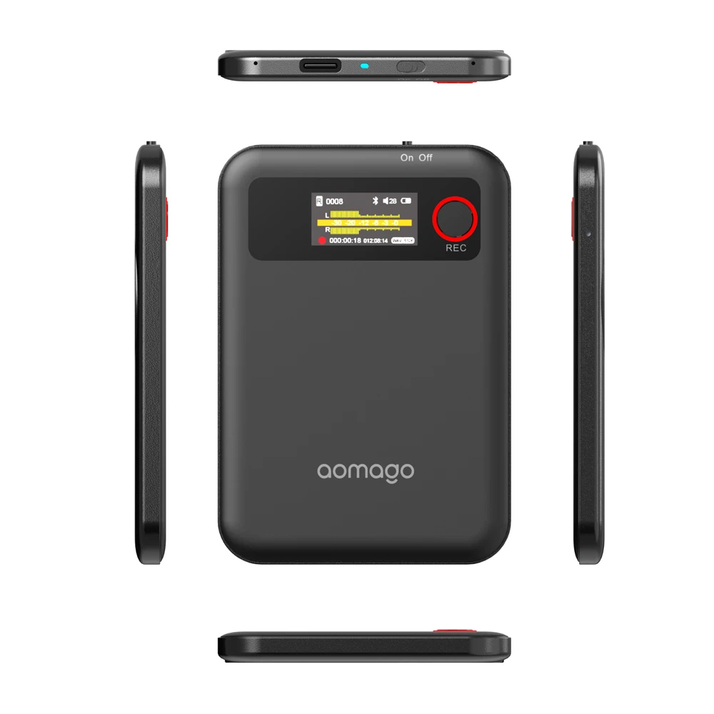 

Aomago 64GB ChatGPT Powered AI Voice Recorder Magnetic Voice-to-Text Call Recorder With Transcribe & Summarize