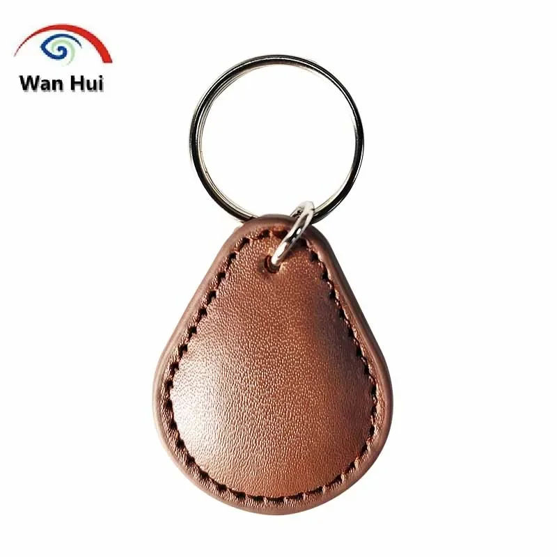 NFC anahtarlık, 1 adet, S50 NFC etiketi için, anahtar etiketi, 13.56 MHz IC RFID NFC CardLeather anahtar Fob kopya, UID sektörü 0 blok 0