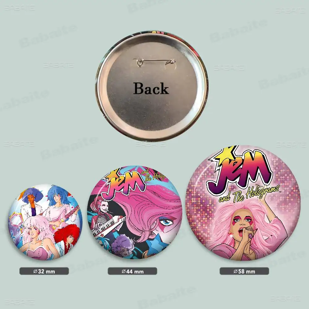 جيم آند ذا هولوغرامز فيلم 58 ملم حيوانات مضحكة دبابيس شارة حقيبة الظهر الملابس هدية التبعي