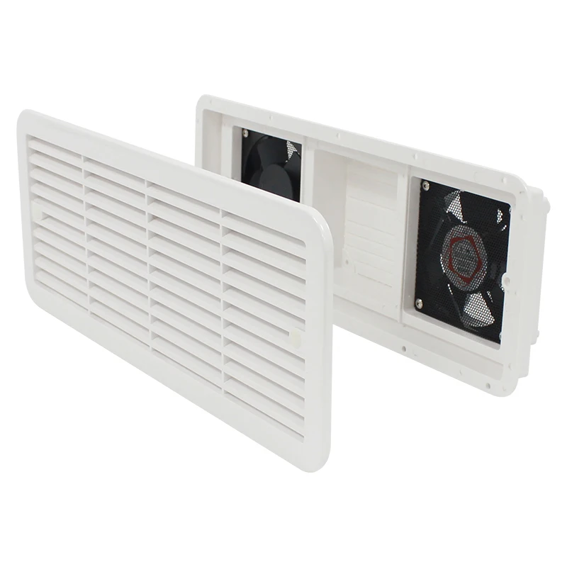 Camper Ventilation Fan black / white air inlet and outlet exhaust fans and side air outlet of the motorhome trailer caravan