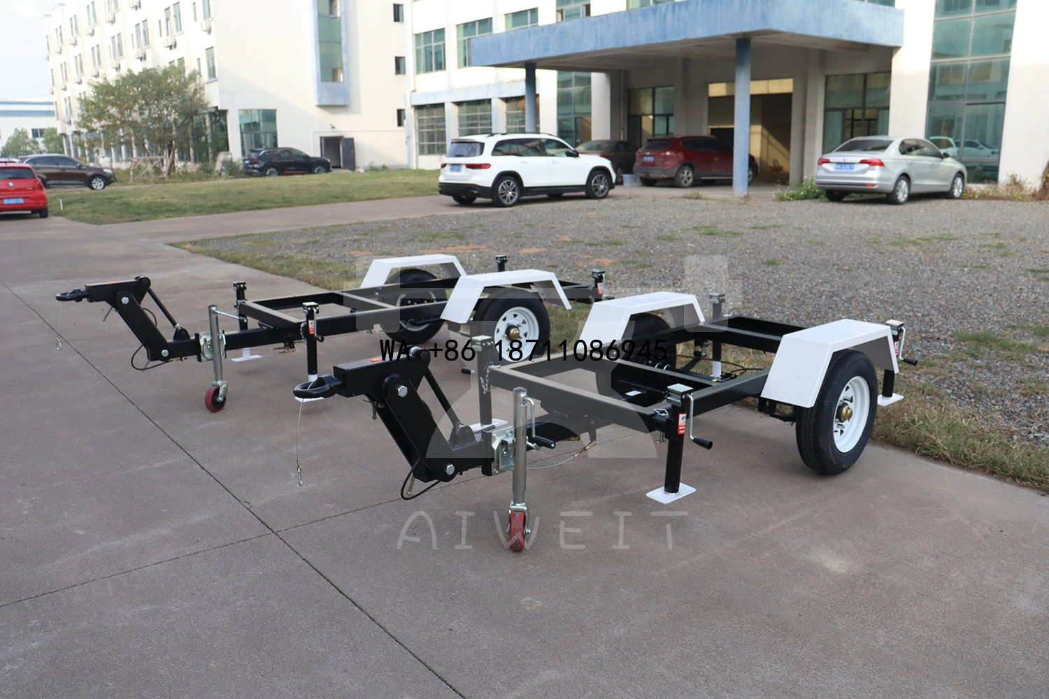 （Factory Direct Sale）China Manufacturer Trailer Frame Chassis Generator Set 4 Wheel Utility Trailer