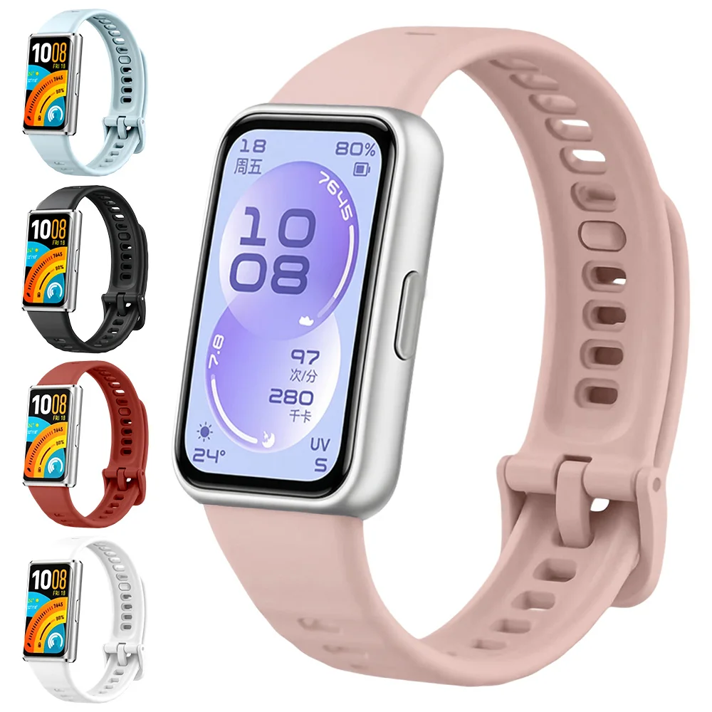 Pulseiras Esportivas para Huawei Band 11/11 Pro, Pulseira de Silicone para Huawei Band 11 NFC Smartwatch