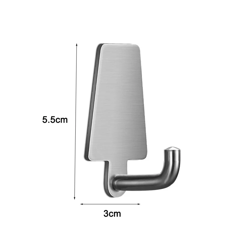 Stainless Steel Punch free pine hook Wall Coat Rack Key Holder Rack Towel Hooks Clothes Rack Hanging Hooks Bathroom Accessories