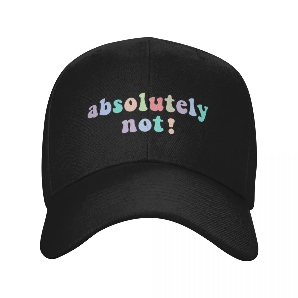 

absolutely not! - Elyse Myers Baseball Cap Golf derby hat Cosplay Women's Beach Outlet Men's
