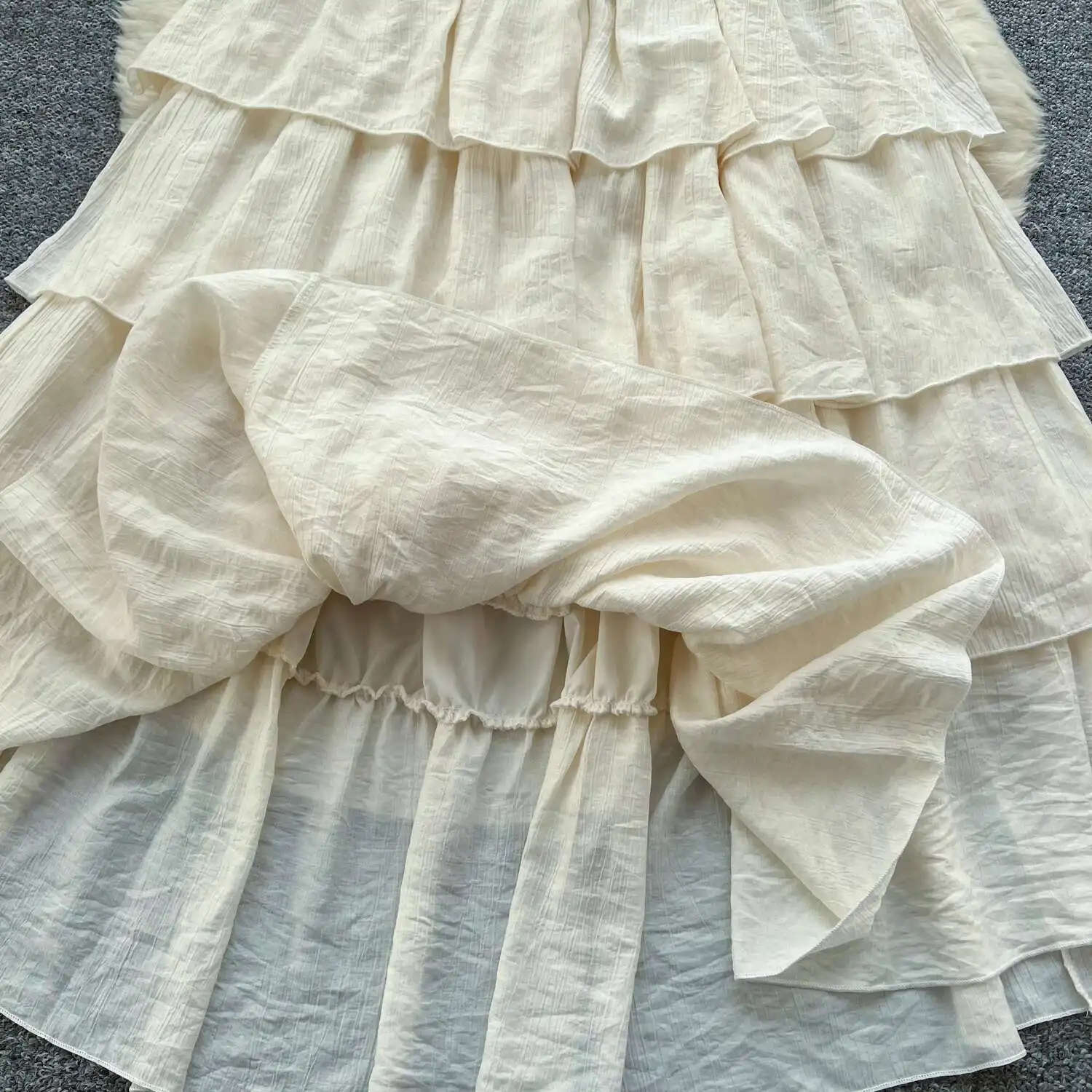 Francês sexy vestido de praia feminino verão pendurado pescoço em camadas vestidos longos senhoras fora do ombro magro a linha sem costas longo robe