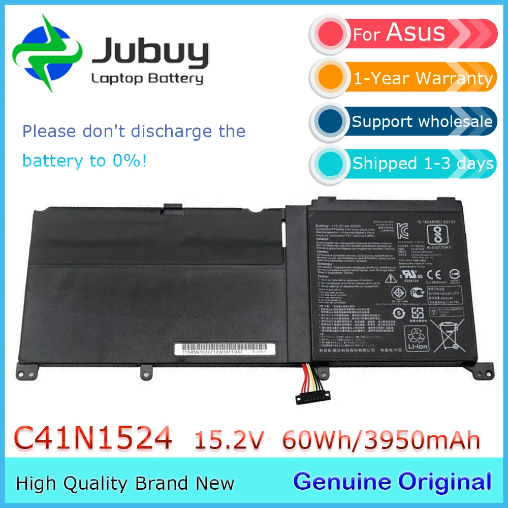 C41N1524 15.2V 60Wh Original Laptop Battery for Asus ZenBook Pro UX501JW UX501VW N501VW-2B G501VW 4ICP5/79/73