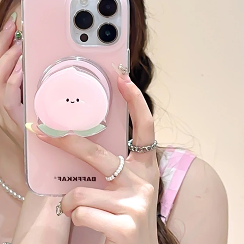 Korea Cute Cartoon Fruit Magnetic Holder Grip Tok Griptok Phone Stand Holder Support For iPhone 15 14 For Pad Magsafe Smart Tok