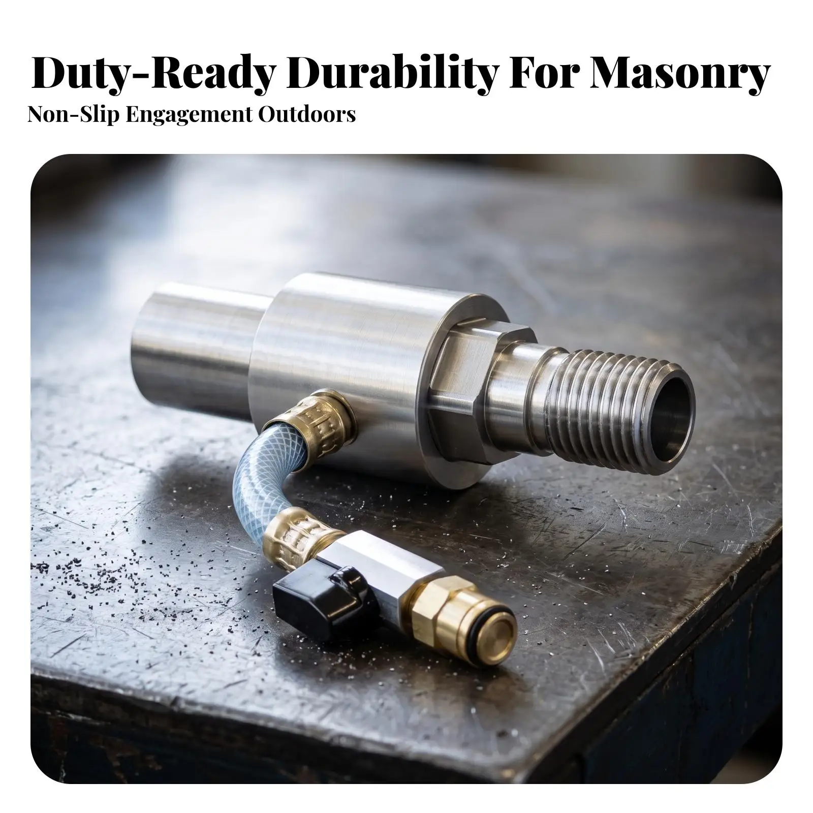 Compatible Diamond Drill Water Adapter | 1-1/4 Threaded Connection, Leak Brass Fittings, Core Drill Adapter with Hose, for