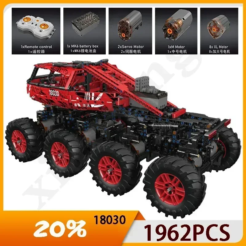 Mold King 18030 Technology Electric Remote Control Hill Truck Building Blocks MOC Building Blocks Children's Christmas Gift Toys