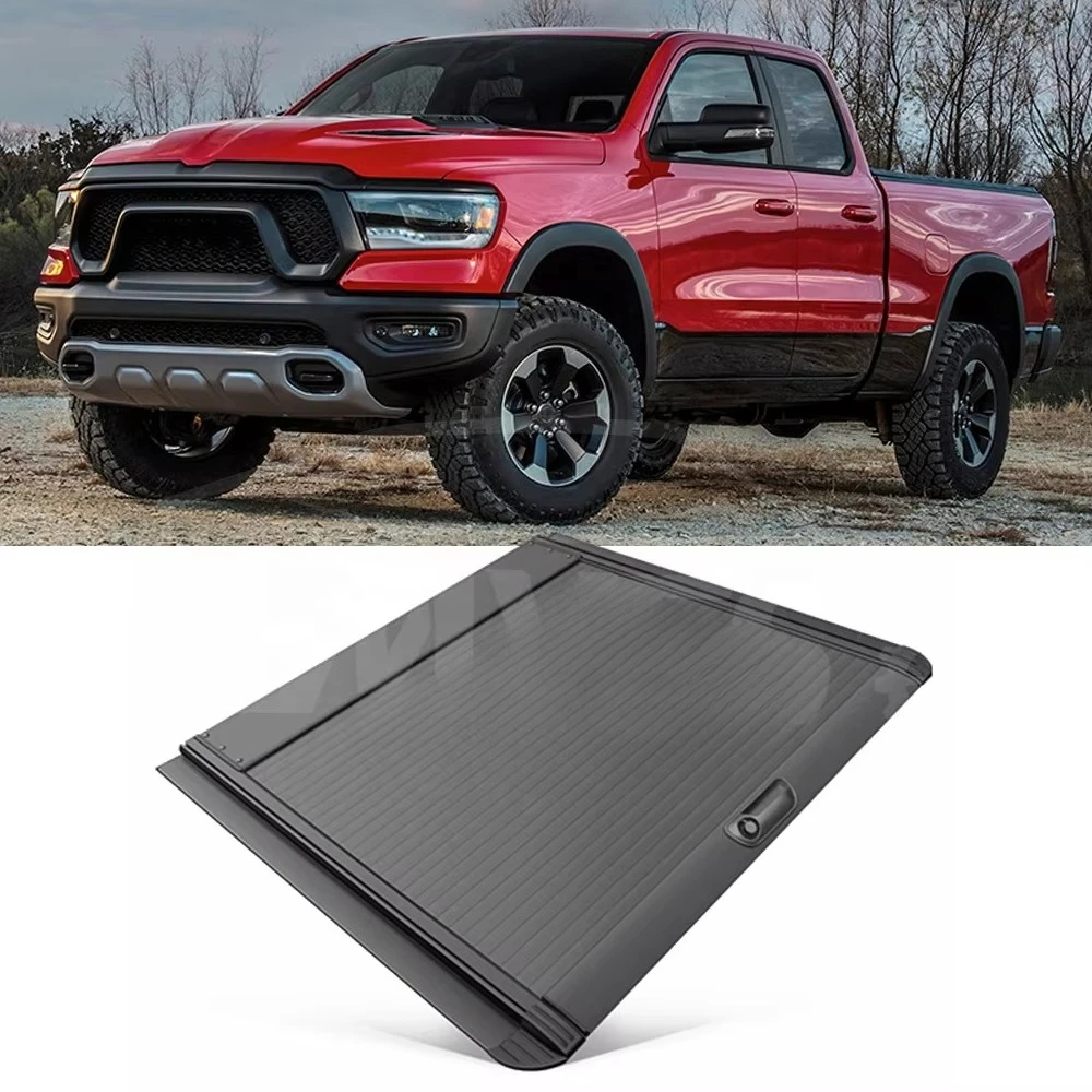 

High Quality Locking Aluminum Alloy Hard Pickup Truck Bed Retractable Tonneau Cover for Ram 1500