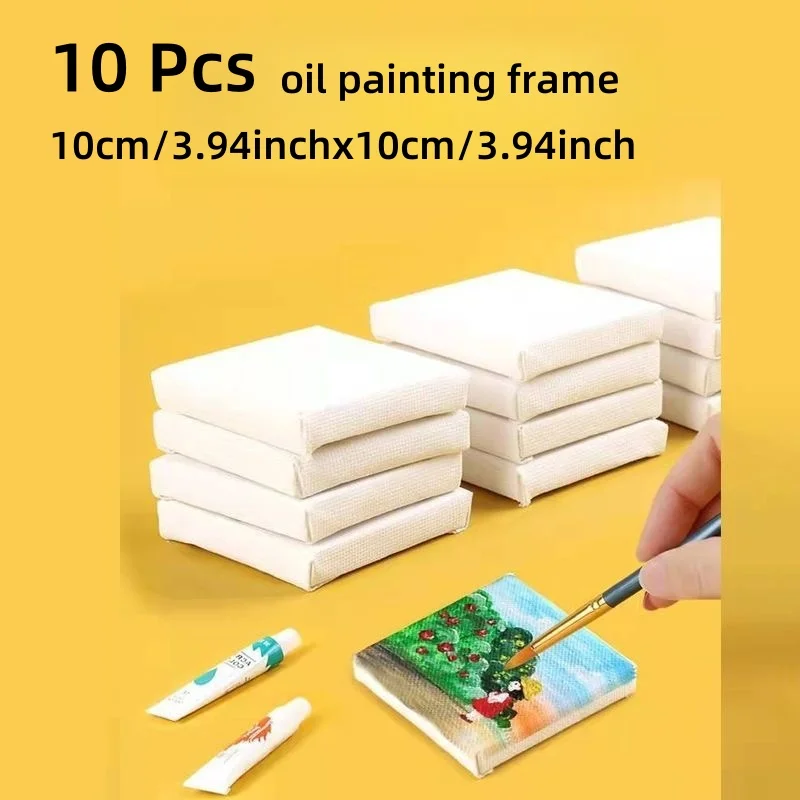 10 قطعة إطارات اللوحة الزيتية الصغيرة إطارات فنية زخرفية خشبية للمنزل جدار مكتب الديكور قماش صغير عرض الحلي