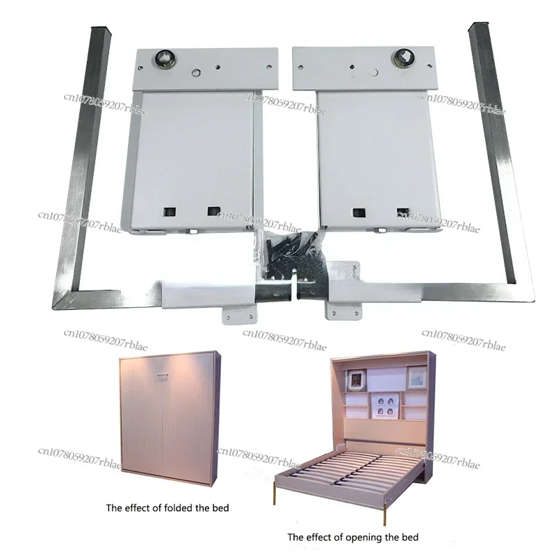 Bed Mechanism with 9 Bold Hardware Kits Fold Springs Hidden Wall  Hinges Accessories for 1m-1.5m Width Bed