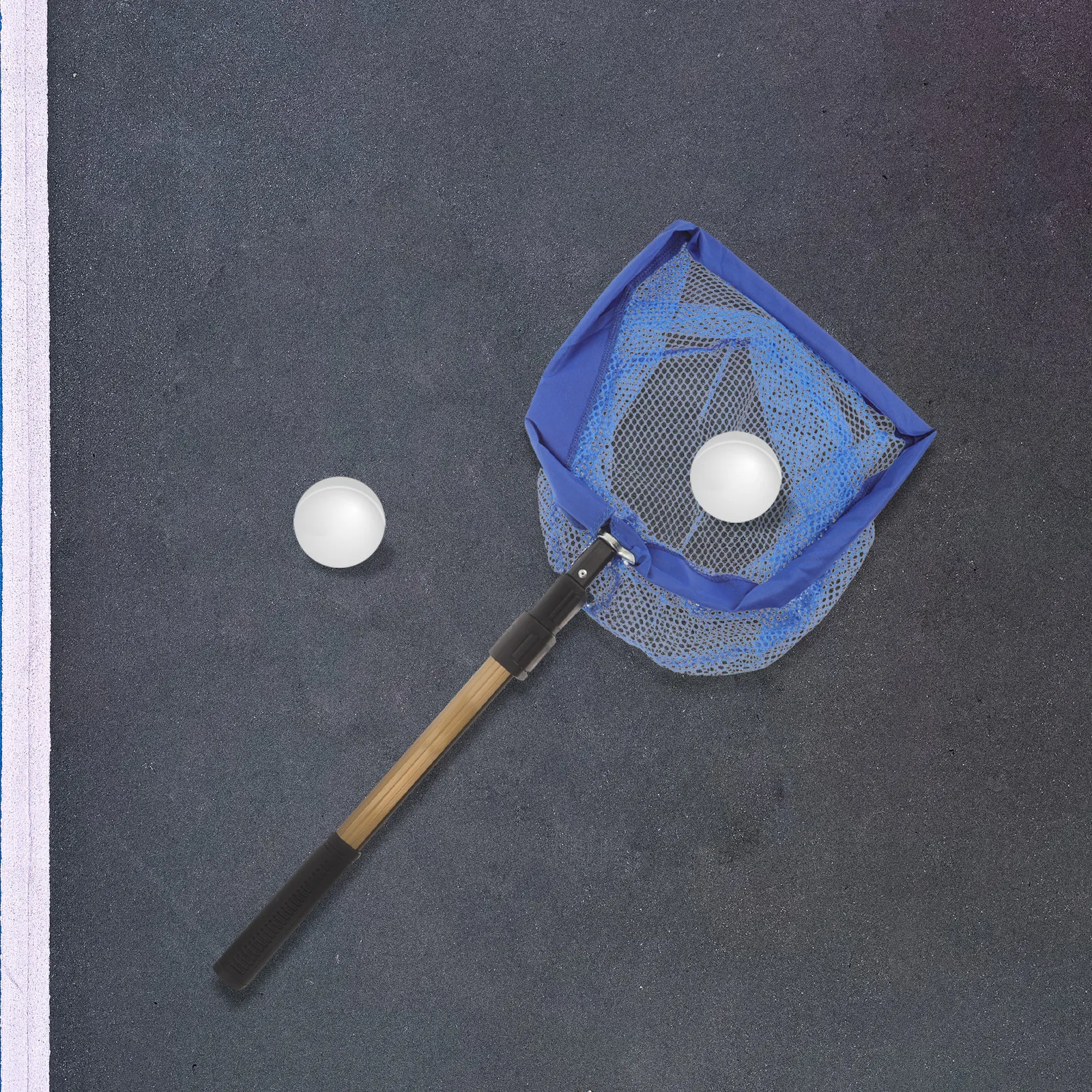 

Professional Tennis Ball Catcher Adjustable Telescopic Handle Nylon Mesh Bag Long Reach Ball Picker for Table Tennis Courts