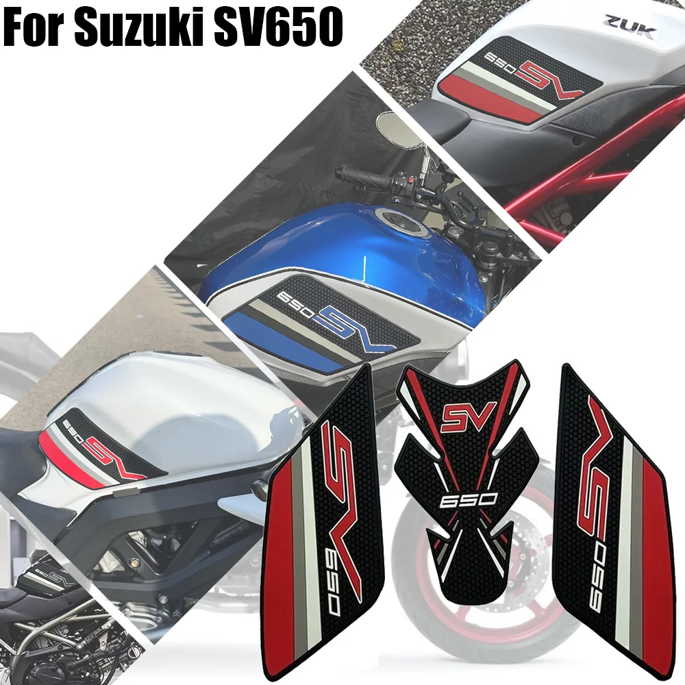 

For Suzuki SV650 sv650x Moto Non-slip Rubber Fuel Tank Anti-slip protective Stickers Decals SuzukiSV650 SuzukiSV650X