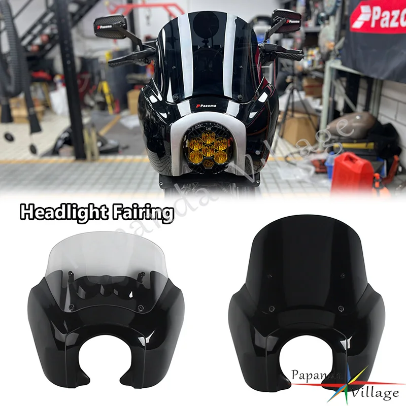 Headlight Front Fairing Bracket Combo Kit For Baja Designs LP6 Light For Harley Softail Softail Fat Bob FXFB FXFBS 2018-2025