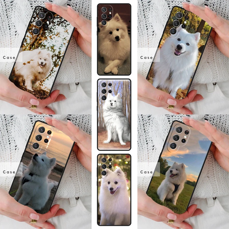 Japanese Spitz Dog TPU Phone Case for Samsung Galaxy S26 S25 S24 S23 S22 S21 S20 Note10 Plus FE Ultra Cover