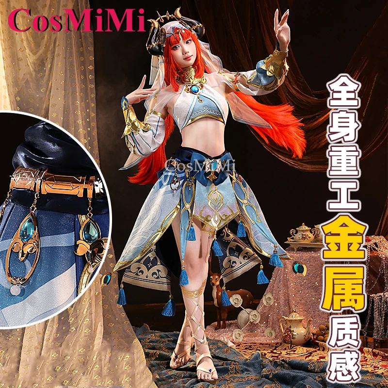 CosMiMi Nilou Cosplay Game Genshin Impact Costume Gorgeous Elegant Sweet Dancer Outfit Women Carnival Party Role Play Clothing