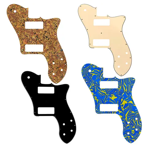 Fei Man 맞춤형 기타 부품 - 미국 FD 72 Tele Deluxe 재발행 기타 픽가드(P90 험버커 교체 포함) 여러 색상