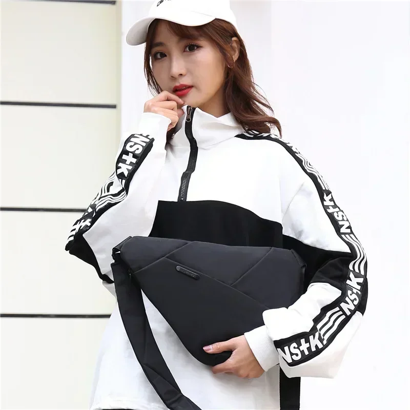 

Breast Bag One Shoulder Crossbody Small Bag Business Portable Travel Function Bag Ultra Light Oxford Cloth Casual Gun Bag