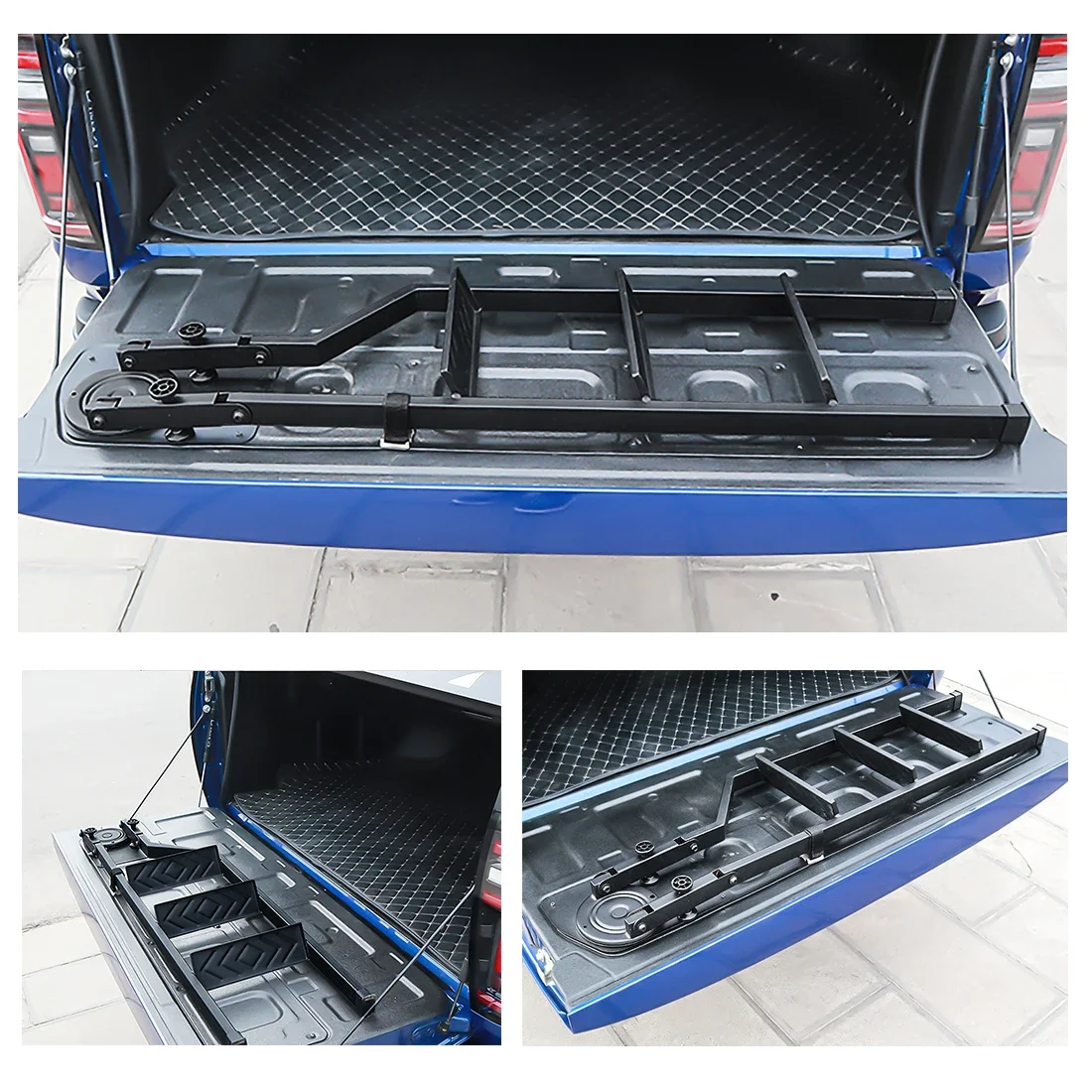 Pickup Truck Step Tailgate Ladder Fits for Ford Ranger 2012-2022 Wildtrak T6 T7 T8 XLS XLT XL Foot Step Ladder Car Accessories