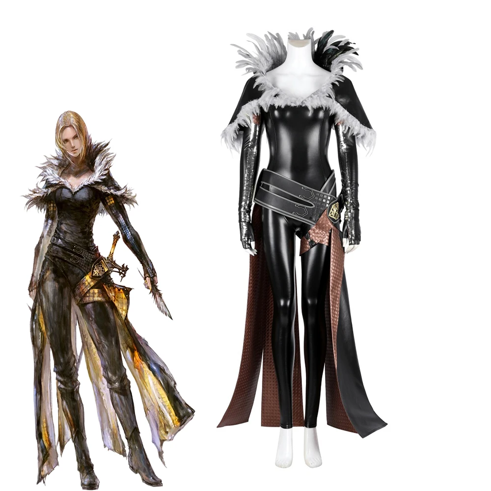 Game FF16 Benedikta Harman Cosplay Costume For Women Black Jumpsuit Battle Uniform Halloween Carnival Party Disguise Suit