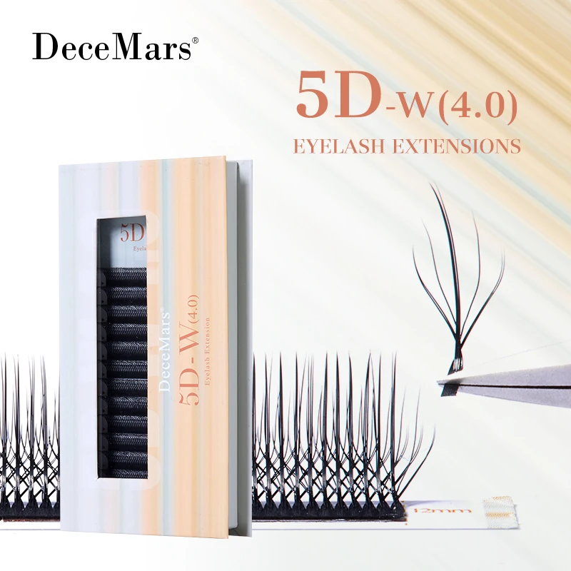 DeceMars (4.0) 5D - W-förmige Wimpernverlängerung 12 Linien/Tray für Make-up