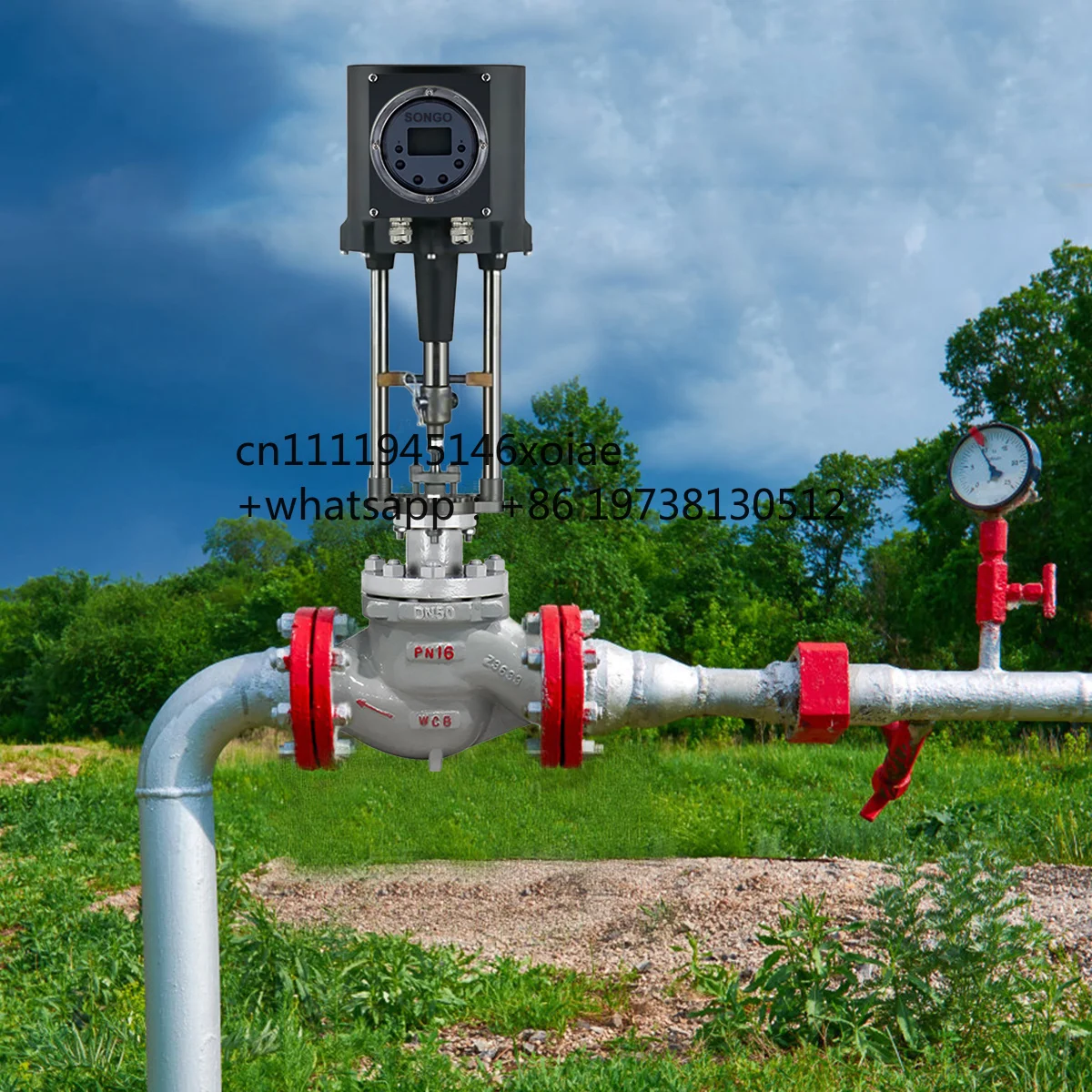 Flange End Stainless Steel 304 AC220V Electric Regulation Control Valve  Electric Single Seat Equal Percentage Modulating Valve