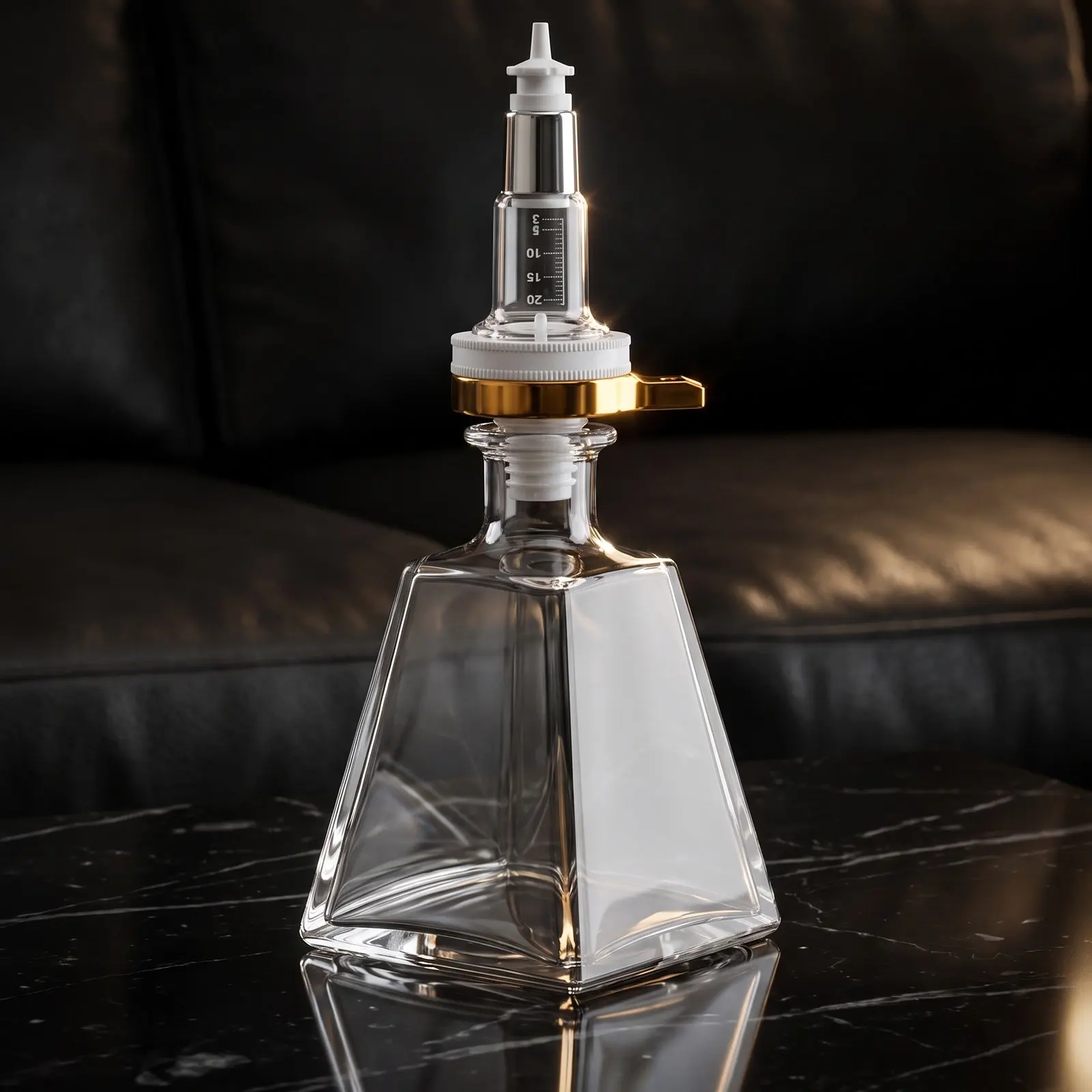 Refillable Perfume Pump Head Plastic Scale Precise Dosing Pump Dispenser Store Perfume Sample Filling