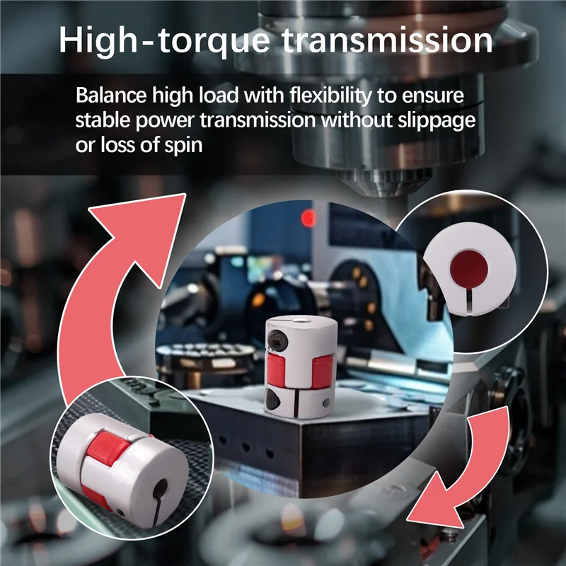 B45C 5Mm x 8mm x 25mm CNC Motor de passo Flexível Ameixa Mandíbula Eixo Acoplador Novo