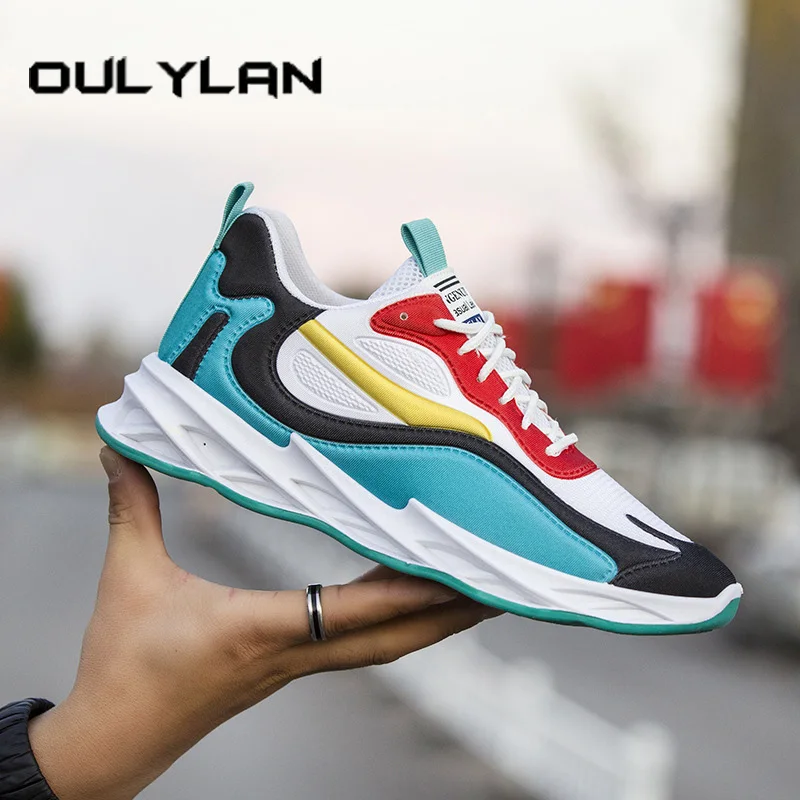 

Oulylan Trendy Daily Casual Sports Footwear Comfortable Durable Soft Sole Walking Sneaker Retro Male Breathable Running Shoes