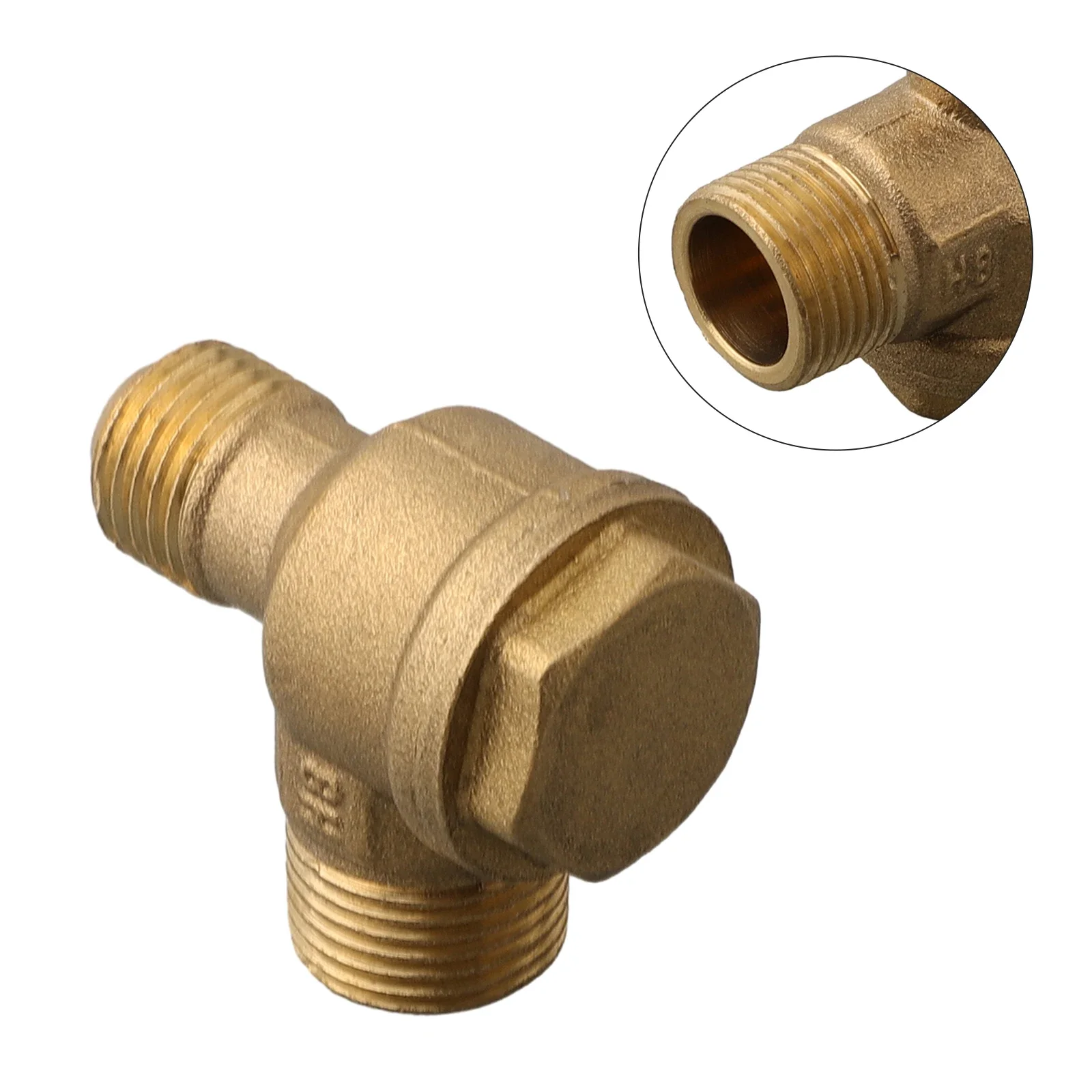 2 Port Brass Male Threaded Check Valve Connector For Oil-Air Compressor Air Pump Check Valve Cut-off Valve Pneumatic Parts