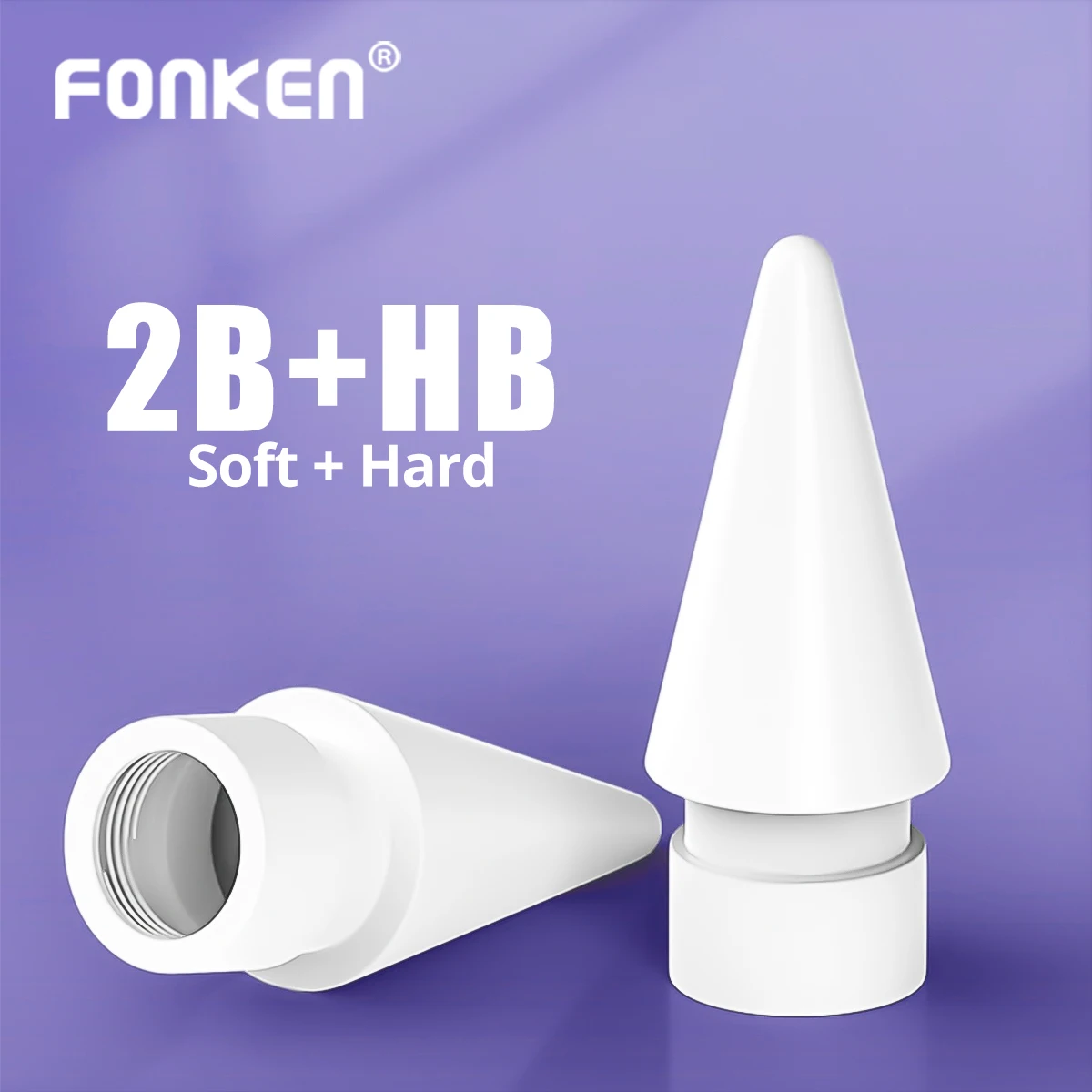 FONKEN Replacement Tips for Apple Pencil Tip HB 2B Double Layer Tablet Pen Tip for Apple Ipad Pen 1st 2nd Nibs Pen Accessories