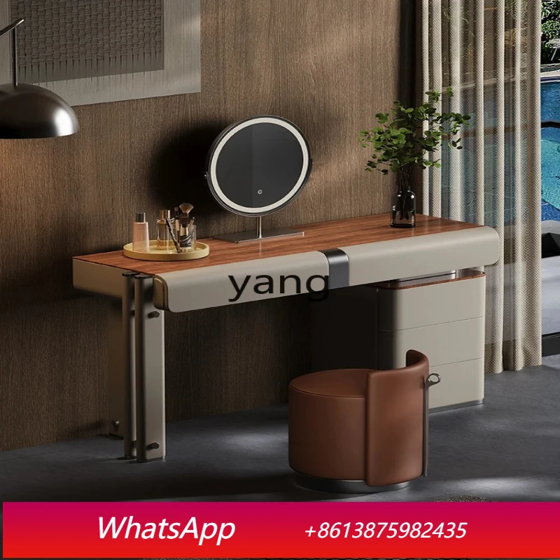 

LHK Italian minimalist dresser chest cabinet integrated solid wood makeup dressing table