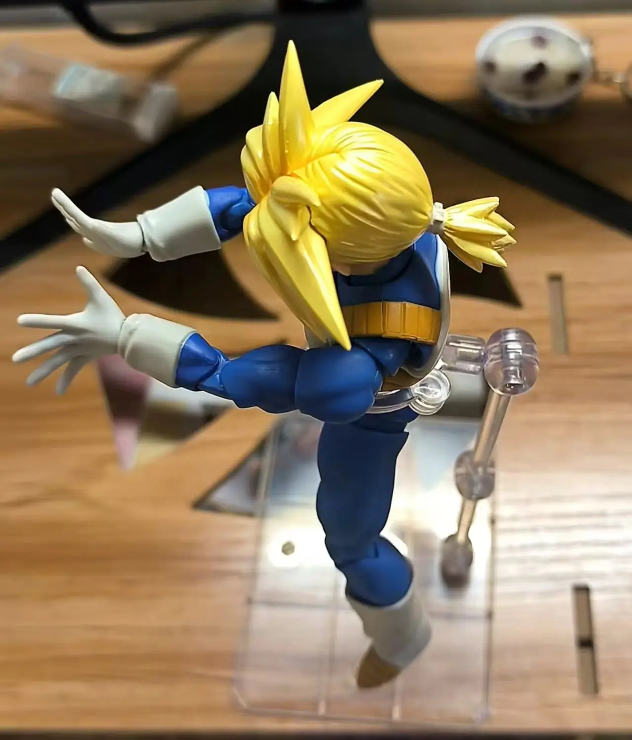

Genuine Bandai Dragon Ball Z Model Kit SHF Super Saiyan Trunks Infinite Latent Super Power Anime Action Figure Collection Model