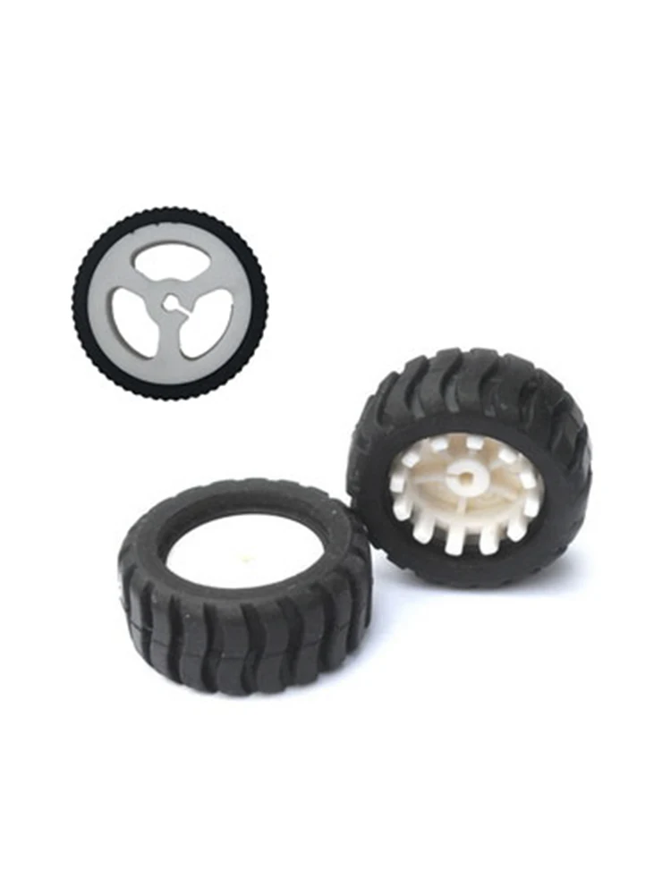 Roue en caoutchouc à trou D N20-43mm, pneu à axe D pour moteur à engrenages Micro DC N20 RC, voiture intelligente, Robot, chariot, bricolage, pièces de jouets, modèle de roue