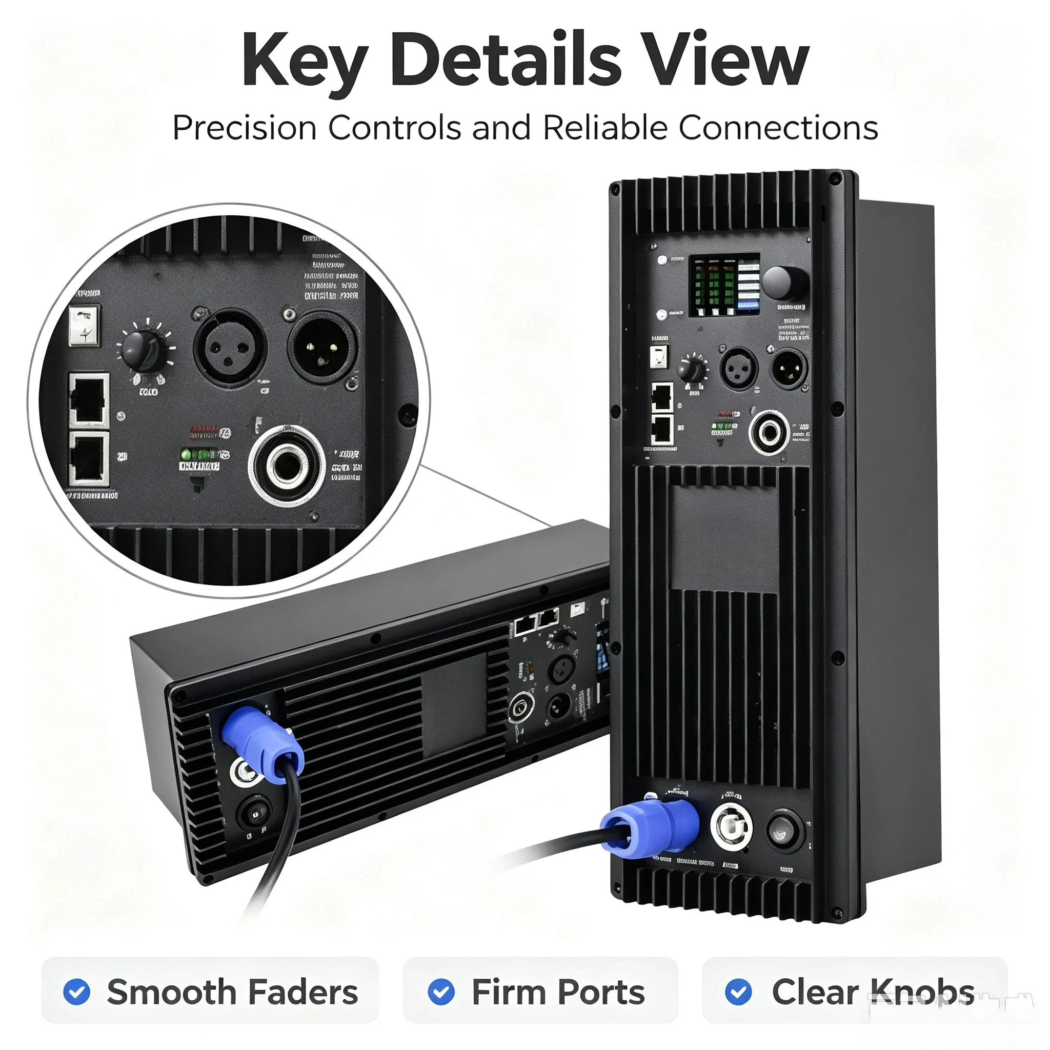 Plate Amplifier High Power Line Array Subwoofer Amplifier Replace 1/2 Channel Audio Power Amplifier Plate with Volume Control