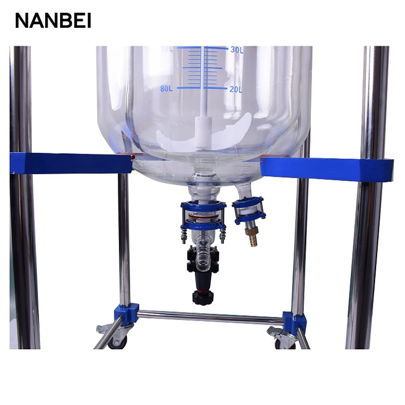 China Factory 50L Laboratory Chemical Automatic Mixing Double Layer Jacketed Glass Reactor with CE