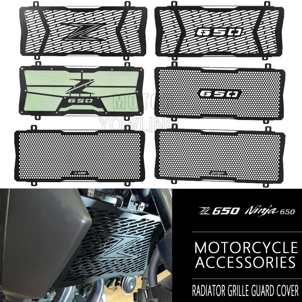 

Motorcycle Radiator Grille Guard Cover Protection For KAWASAKI Ninja 650 Tourer Z 650 Urban Performance Z650RS Z650 2017-2024