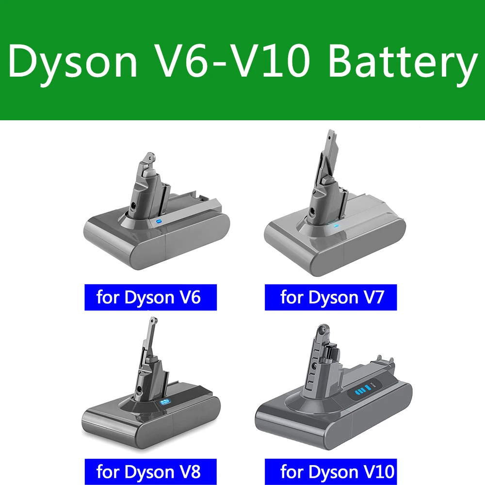 

Dyson V6 V7 V8 V10 Battery Series SV12 DC62 SV11 SV10 Handheld Vacuum Cleaner Spare battery Replacement Battery for Dyson