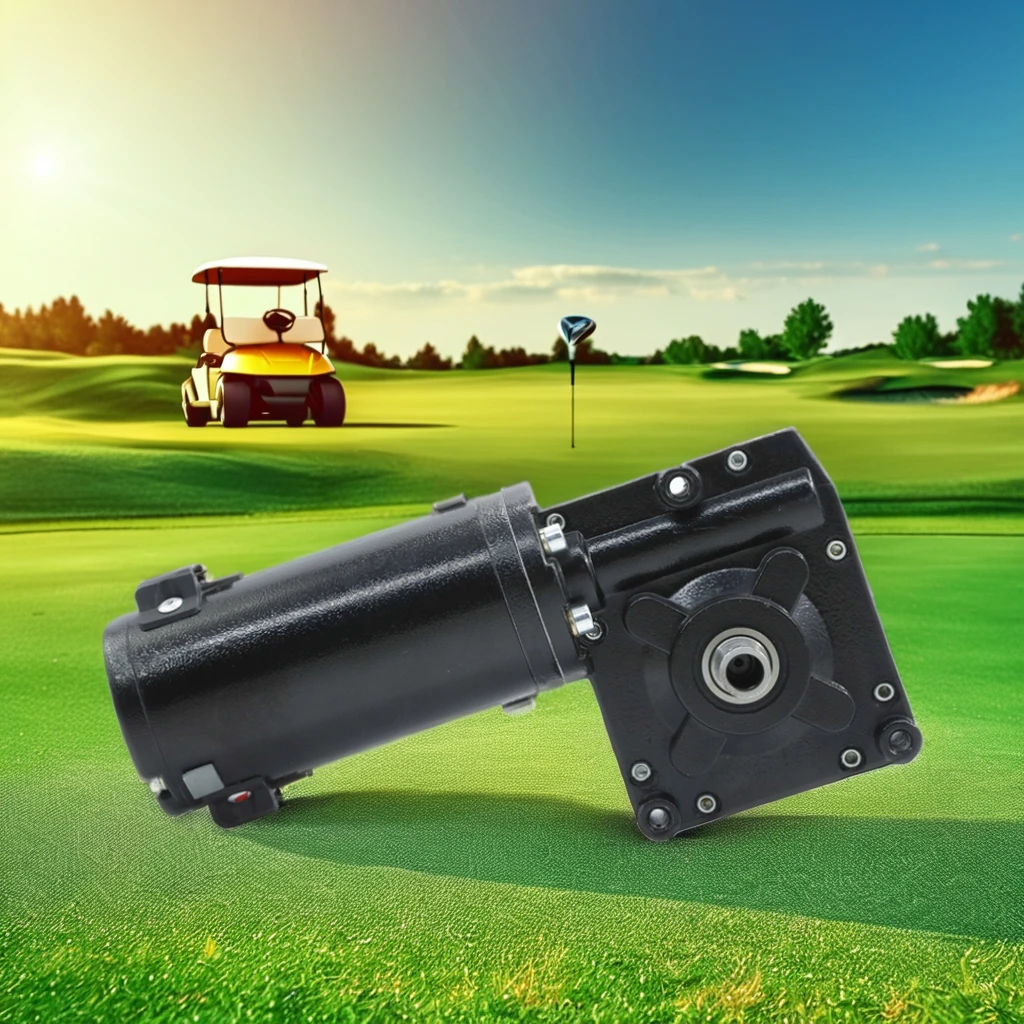 73ZYJ 12v 24v 36v 100w 200w  brushed dc worm driver gearbox dc motor for golf car finishing equipment dc right angle motor