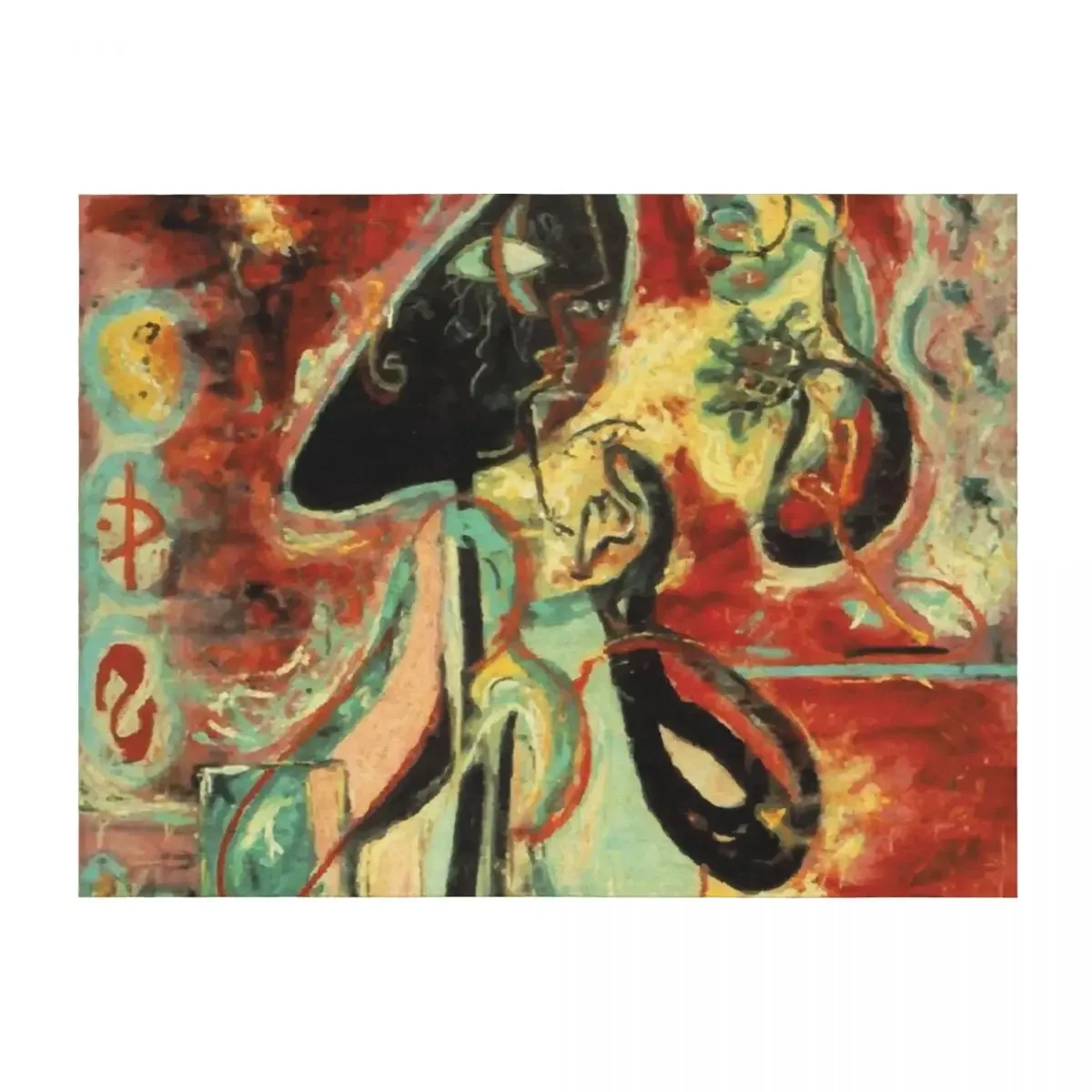 

Jackson Pollack | Moon Woman Throw Blanket Stuffeds Winter beds Hair Soft Big Blankets