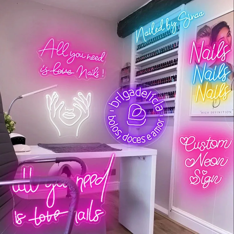 Custom Neon Sign LED Neon Light Words For Wedding Birthday Party Decoration Shop Signage Wall Art Decor Game Room Ambient Lights